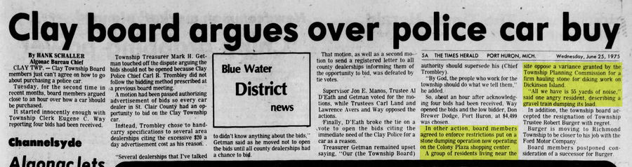 Colony Plaza - JUNE 1975 ARTICLE ON DUMPING